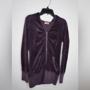 Juicy Couture Women’s Vintage Y2K Purple Full Zip Hoodie sz S streetwear lounge